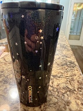 Corkcicle Black Holographic Star Tumbler